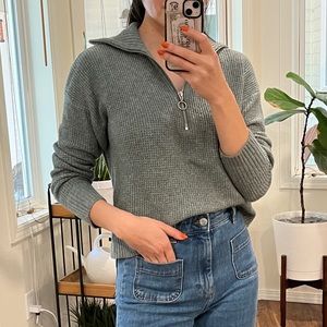 William Rast Blue green half zip sweater Small